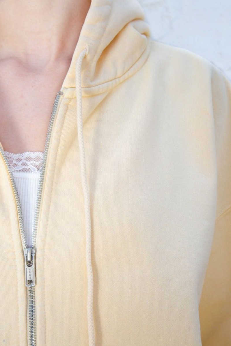 Sweat a Capuche Brandy Melville Christy Jaune | YDV-50253831